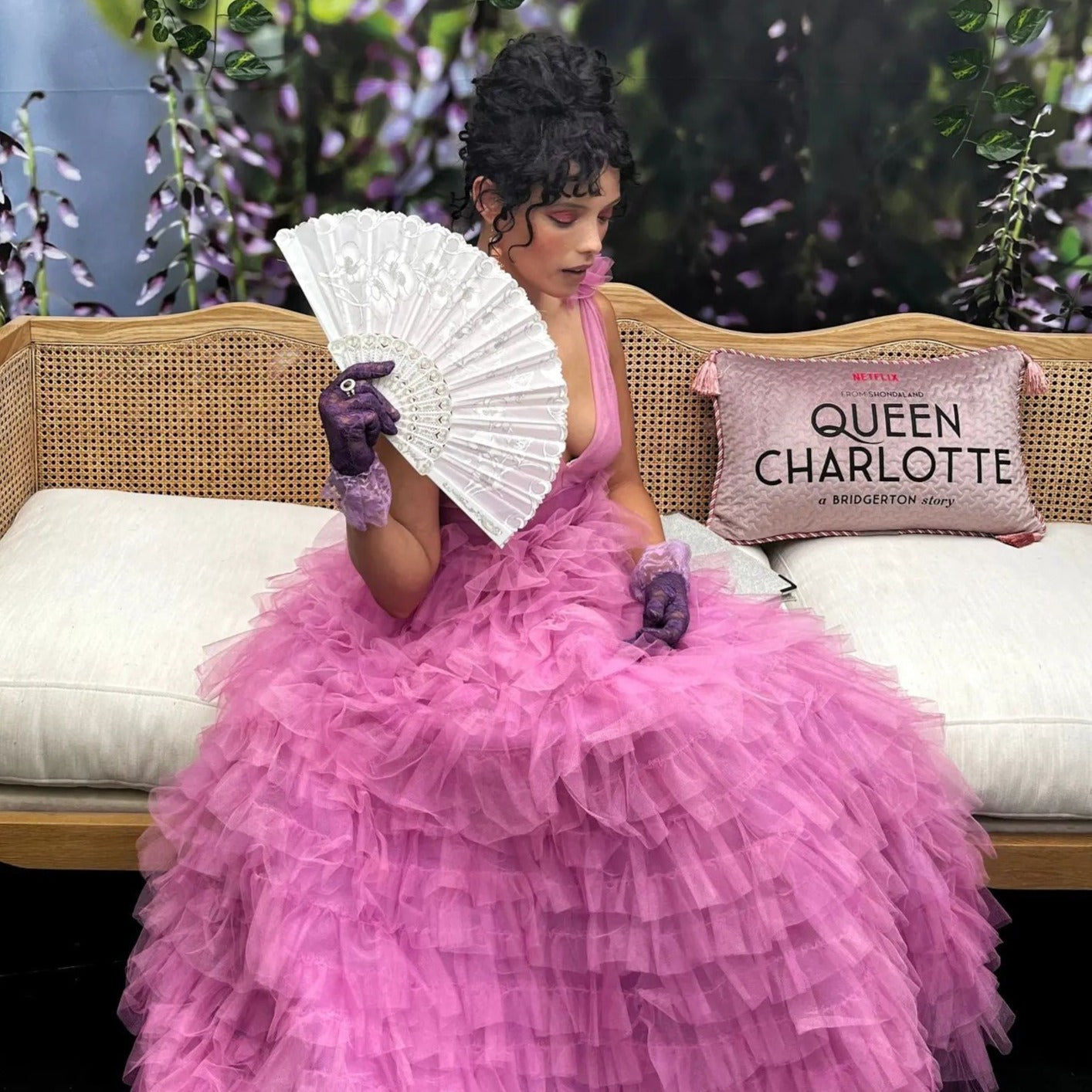 Lavender Ruffle Tulle Dress
