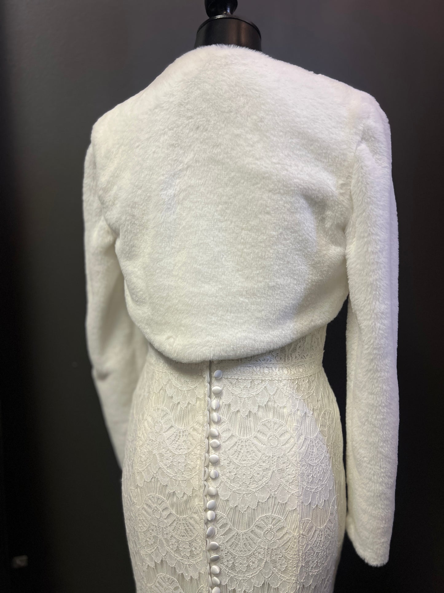 CODE 014: Faux Fur Bridal Bolero