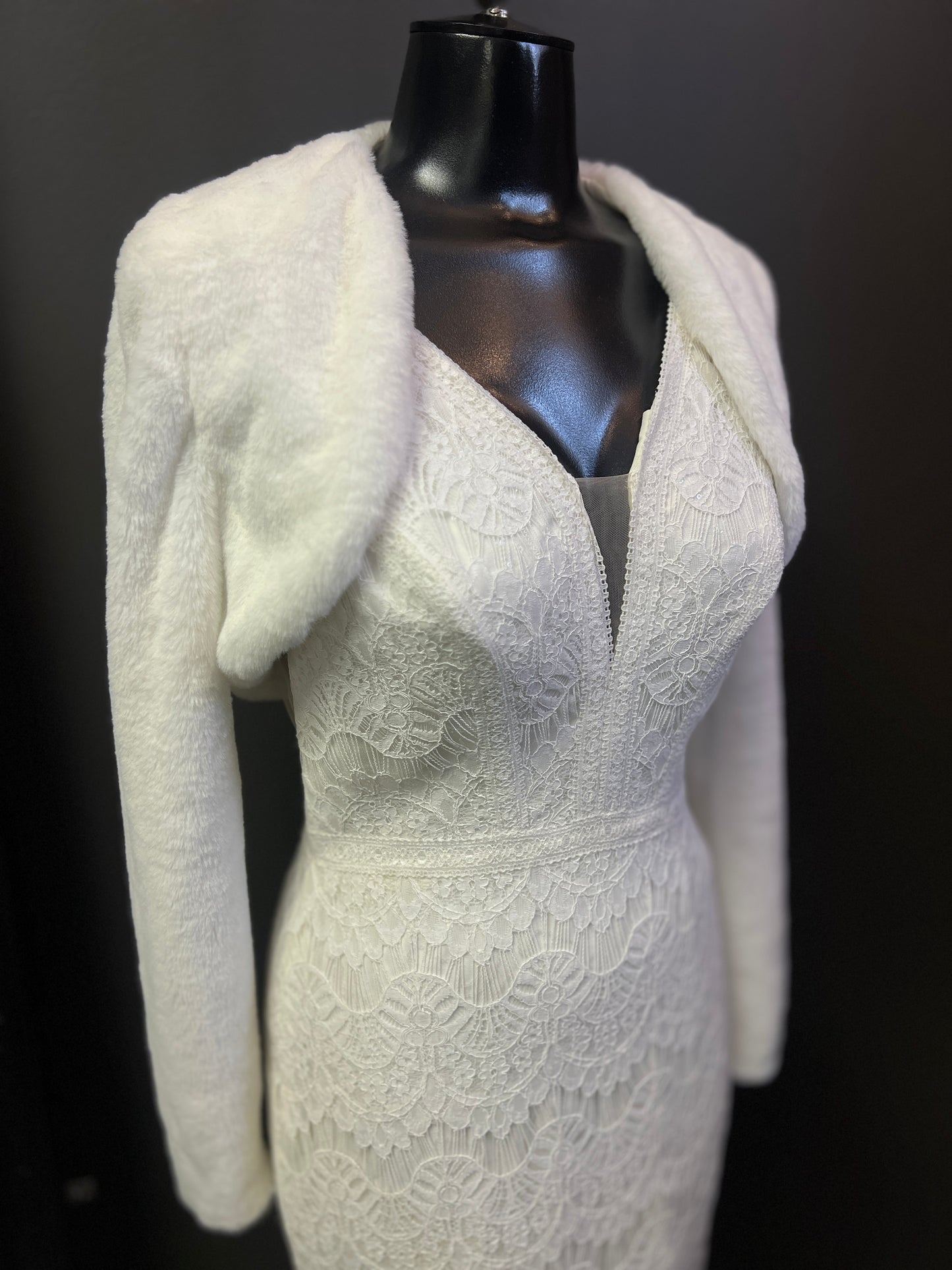 CODE 014: Faux Fur Bridal Bolero