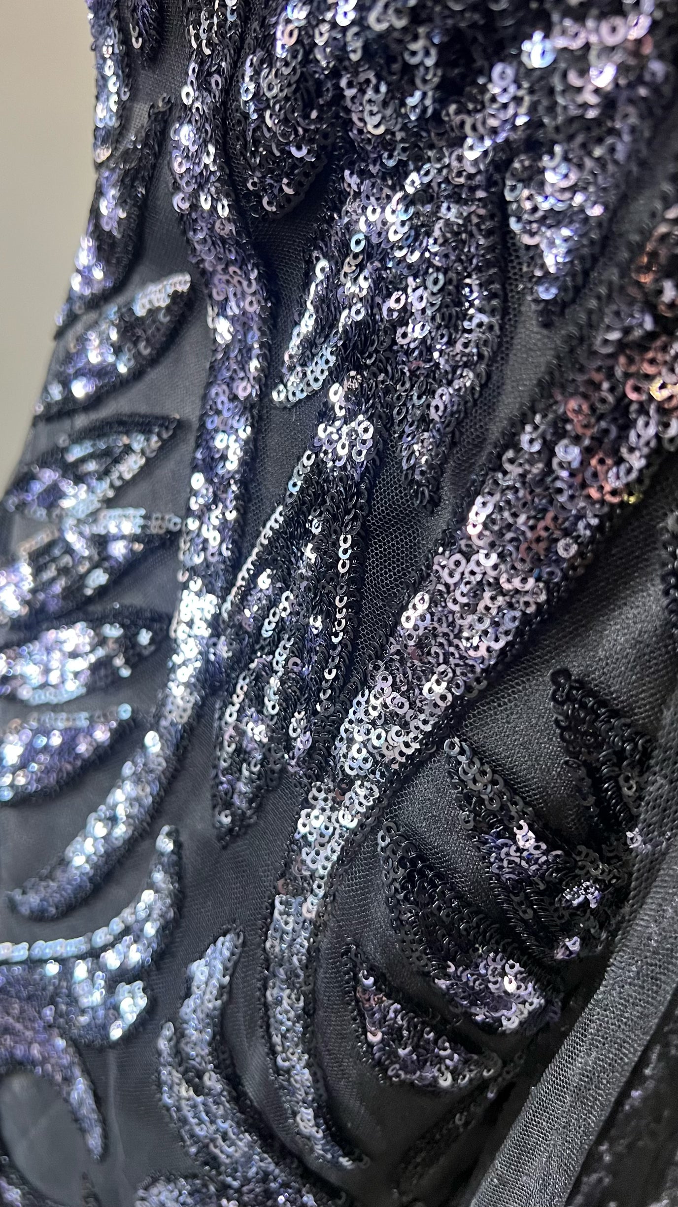 Black with Purple Sequin Dress