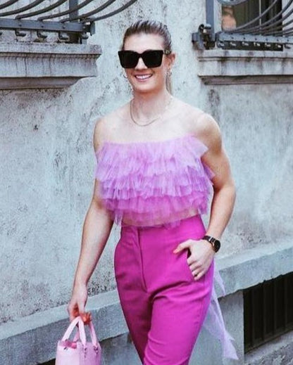 Lavender Tulle Top