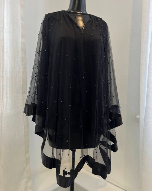 Black Mesh with Pearl Cover-Up