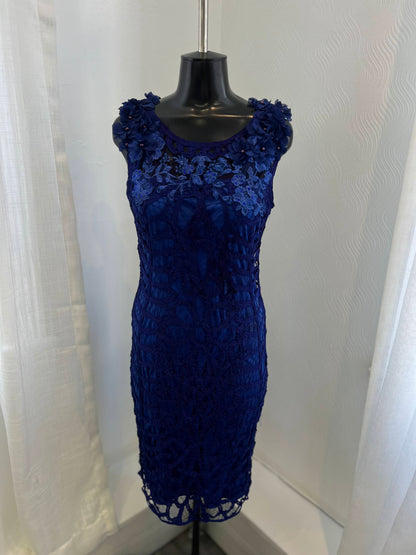 Royal Blue Full Lace Mini Dress