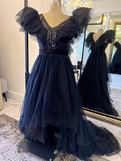 Black Midi Tulle Dress