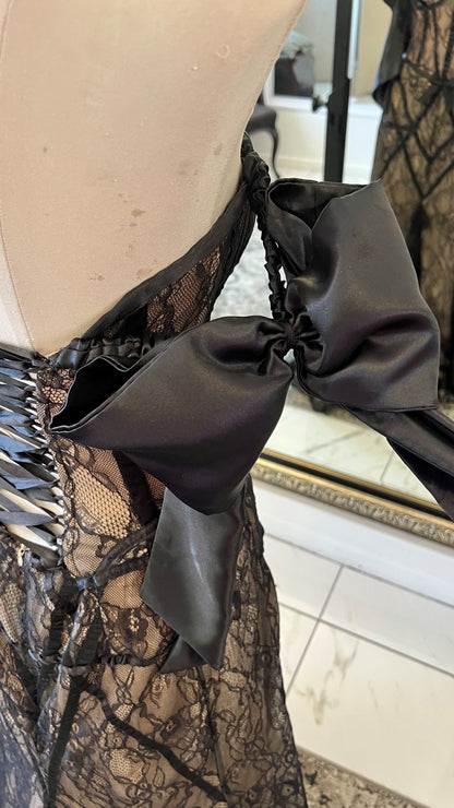 Black Lace Corset Dress